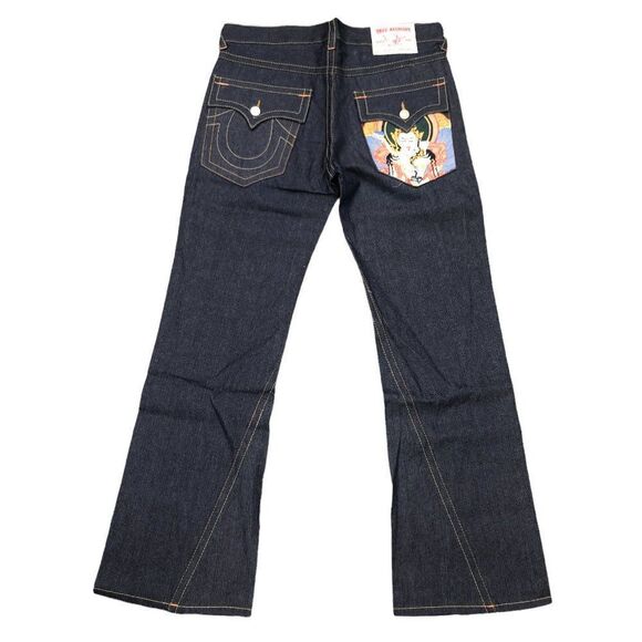 Brand New Vintage True Religion Embroidered Jeans Size 36 JOEY - Picture 3 of 14